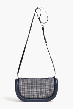 Bumper 12 leather and denim shoulder bag