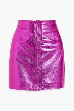 Amy patent-leather mini skirt