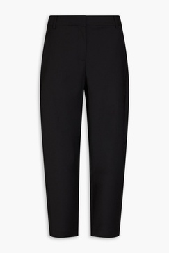 Cropped woven tapered pants