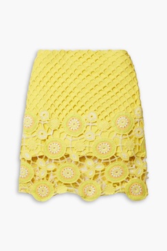 Selma crocheted cotton-blend mini skirt