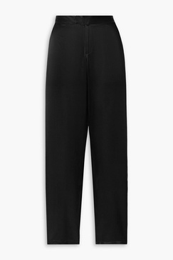 Cruise silk-charmeuse straight-leg pants