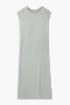 Barb hammered-satin maxi dress