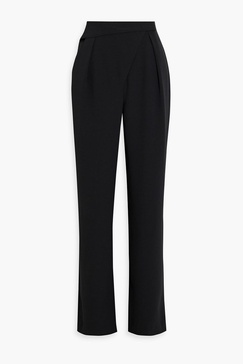 Nerissa cutout pleated crepe straight-leg pants