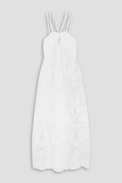 Everly cutout crocheted cotton midi dress