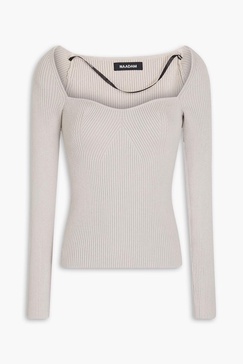 Ribbed cotton-blend sweater