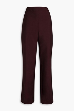 Wool and mohair-blend straight-leg pants