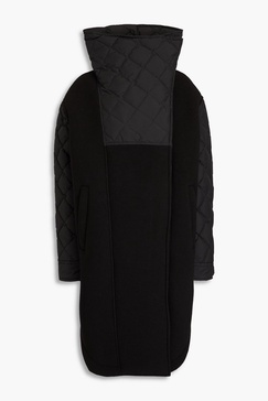 Shea quilted shell and neoprene down coat