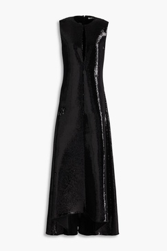 Sequined neoprene maxi dress