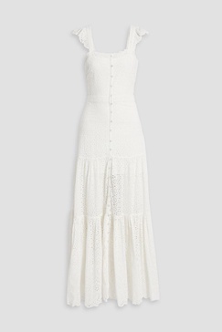 Aislin tiered broderie anglaise cotton maxi dress