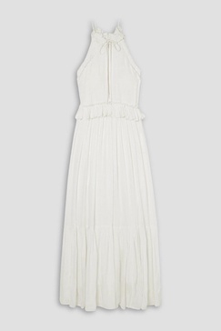 Alegra tie-detailed ruffled TENCEL™ Lyocell maxi dress