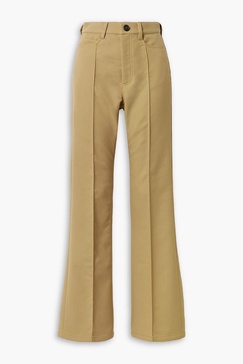 Twill flared pants