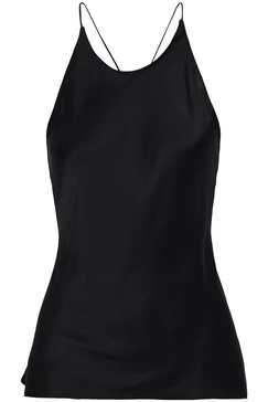 Satin-crepe halterneck camisole