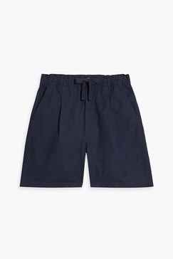 Cotton-blend drawstring shorts