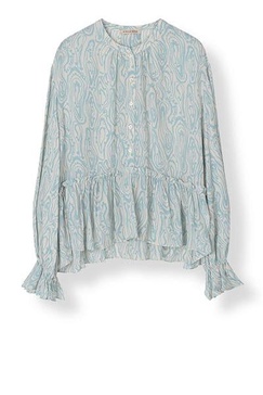 Creme Blue Rise Blouse