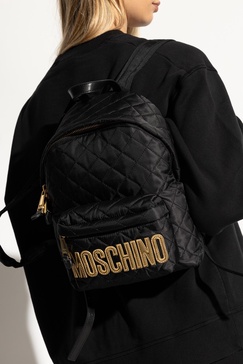 Moschino Quilted backpack with logo