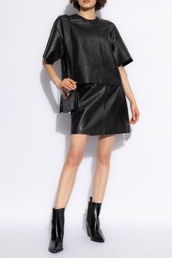 AllSaints Leather Skirt 'Renai'