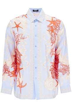 Versace Sea Printed Long Sleeved Buttoned Shirt