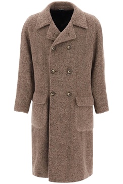 Dolce & Gabbana Melange Alpaca Double Breasted Coat