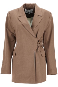 Ganni Double Breasted Blazer With