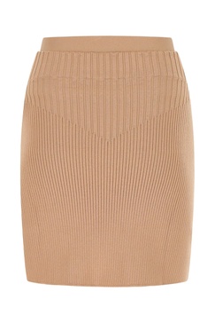 Biscuit stretch viscose blend mini skirt