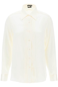 TOM FORD Fluid Silk Charmeuse Blouse Shirt - Relaxed Fit