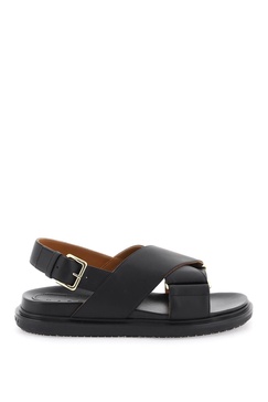 MARNI Criss-Cross Leather Sandals