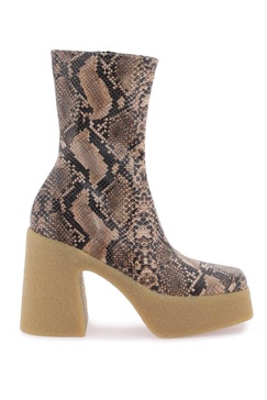 Stella Mc Cartney Skyla Wedge Ankle Boots In Alter Python