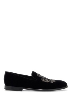 Dolce & Gabbana Embroidered Velvet Loafers Men