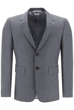 THOM BROWNE Sleek Grey Wool Jacket for Men