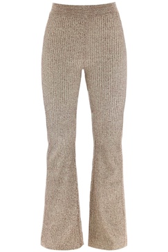 Ganni melange rib knit pants