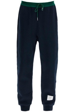 THOM BROWNE Color Block Fleece Joggers for Men - Size 3