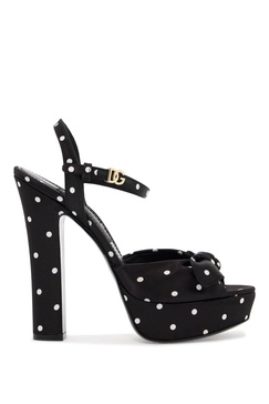 Dolce & Gabbana "Keira Polka Dot Satin Platform Sandals Women