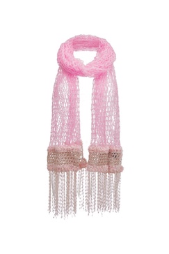 Baby Pink Cashmere Handmade Knit Scarf