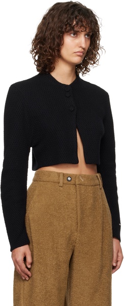 Black Cropped Cardigan