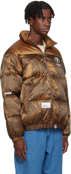 Brown Printed Down Jacket