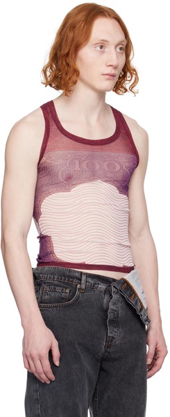 Burgundy Sheer Tank Top