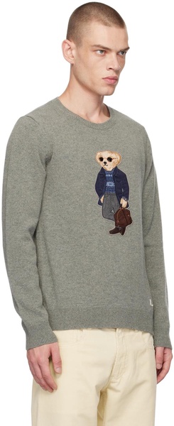 Gray Polo Bear Sweater