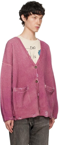 Pink Oversized Cardigan