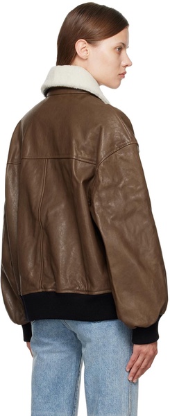 Brown 'The Shellar' Leather Jacket