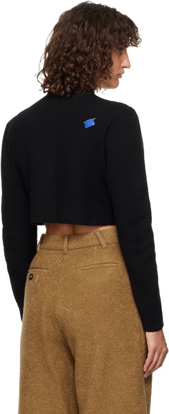 Black Cropped Cardigan