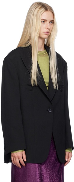 Black Single-Breasted Blazer