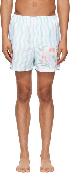 White Maison Memphis Swim Shorts