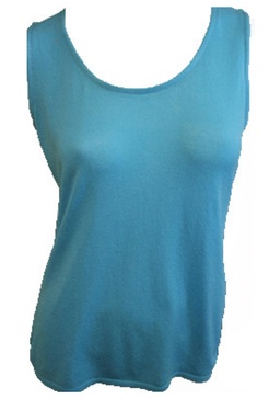 bra-friendly tank top in turquoise