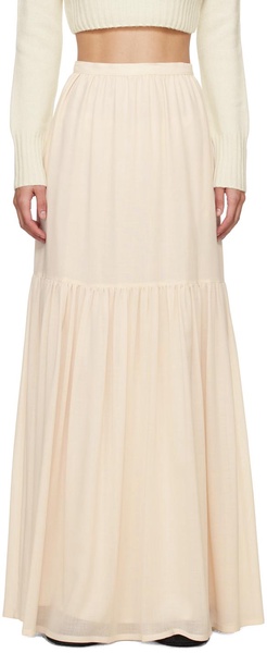 Cafila pleated virgin wool maxi skirt