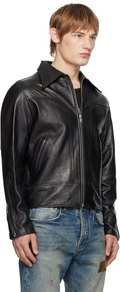 Black Television Leather Jacket