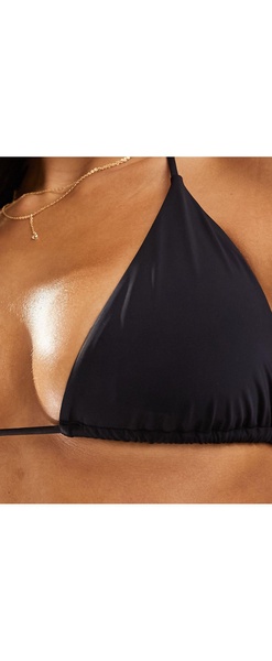 Lindex Elle triangle bikini top in black