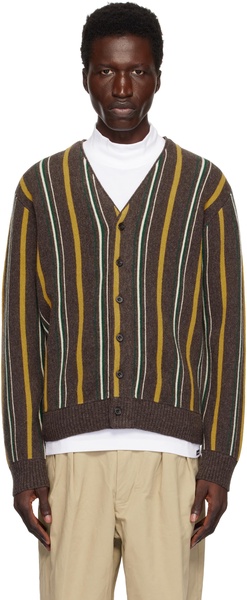 Brown Stripe 12G Cardigan