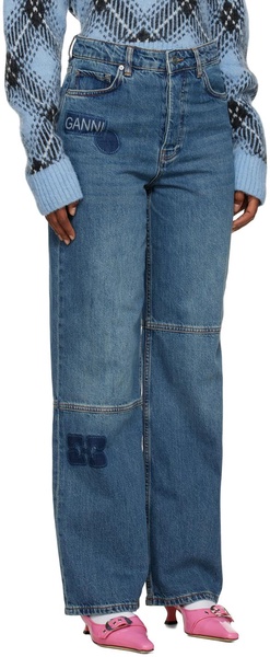 Patch Izey straight-leg jeans