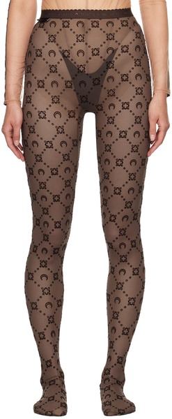 SSENSE Exclusive Brown Moonogram Tights