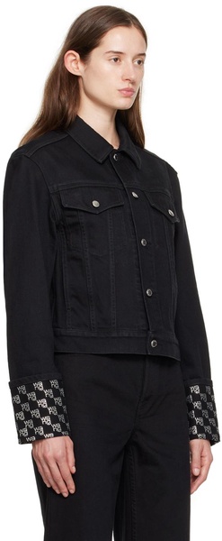 Alexander Wang Long Sleeved Embellished Denim Jacket